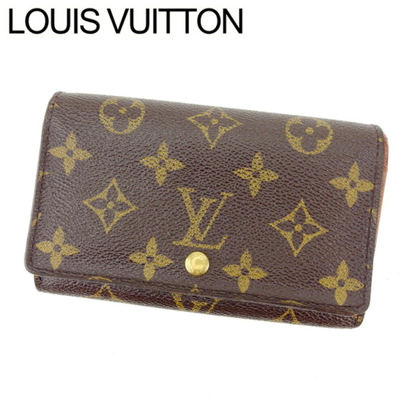 Louis Vuitton brown Tresor Porte zipper bifold Wallet Monnaie Vieux - Picture 1 of 6
